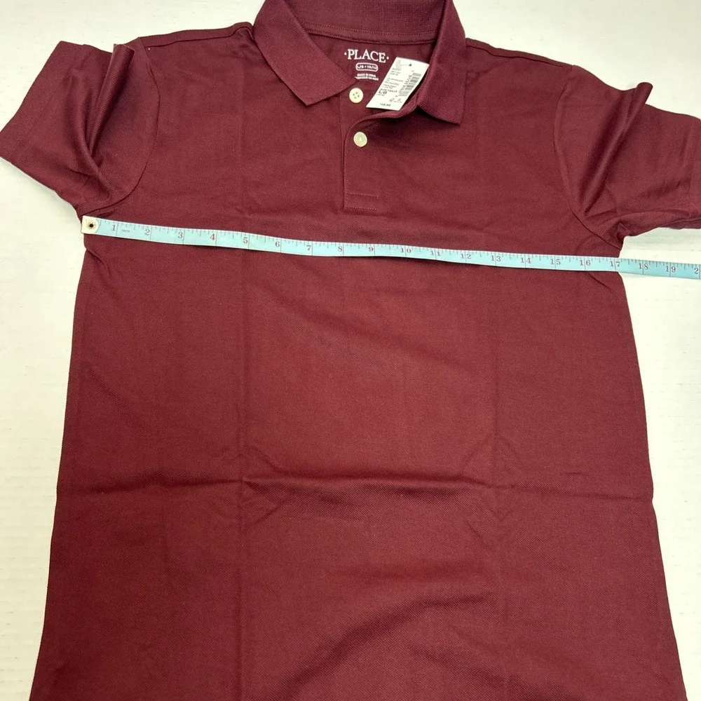 The Children's Place Boys Redwood Uniform Pique Polo L (10/12) 191755916378 NWT